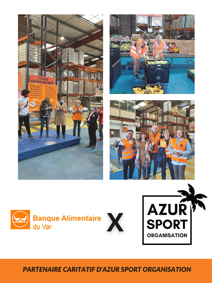 Banque alimentaire Alpes-Maritimes partenaire caritatif d'Azur Sport Organisation